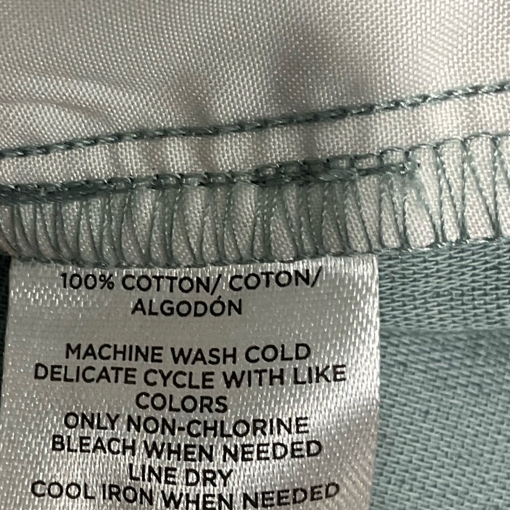 LOFT Sea-foam Green Paper-bag Chino Large NWT - Picture 5 of 5